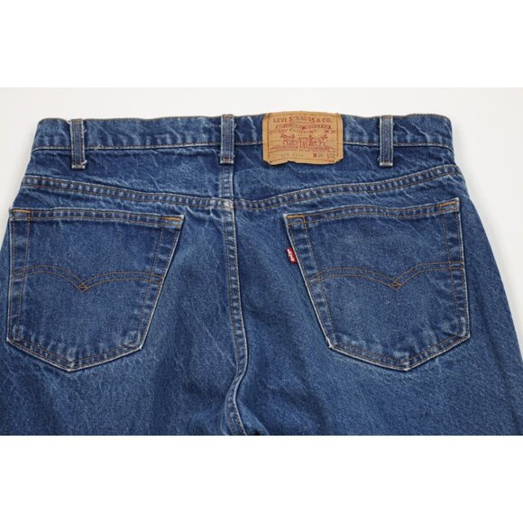 Vintage 80s Levis 505xx Mens 36x32 Distressed Regular Straight Leg Jeans USA - Picture 10 of 14